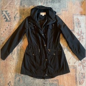 Michael Kors rain jacket. Size small. Black